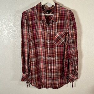 Torrid Red Plaid Button Down Shirt